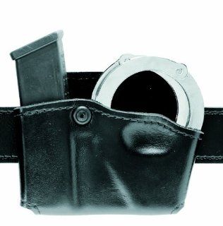 Safariland 573 Glock 20 21 Open Top Paddle Magazine Pouch with Handcuff Case (STX Basketweave Black, Left Hand)  Gun Magazine Pouches  Sports & Outdoors