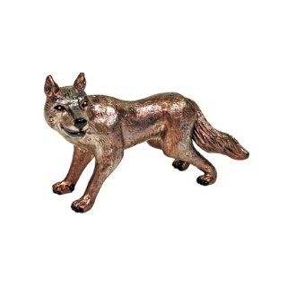 Wolf Looking Pewter Figurine   Collectible Figurines