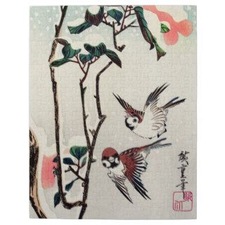 Hiroshige Sparrows and Camellias in the Snow Jigsaw Puzzles