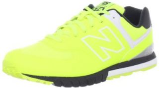 New Balance Men's Mrl574 Classic Running Shoe,Hi Viz Yellow/Black/White,7.5 D US Shoes