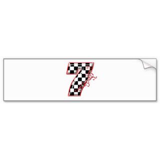lucky race number 7 bumper sticker