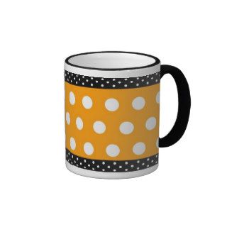 White polka dot pattern spotty mug