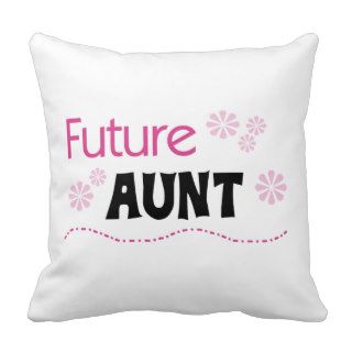Future Aunt Black and Pink T shirts and Gifts Pillows