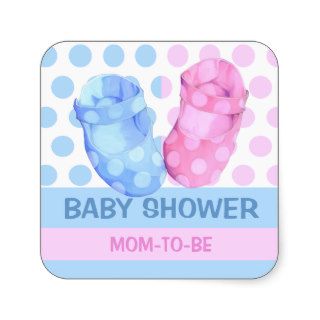 Baby Twins Booties Baby Shower Gift Sticker
