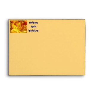 Greeting Card Envelopes Orange Rhodies Flowers