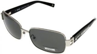 Moschino Sunglasses Women MO560 01 Grey Pearls Rectangular Clothing