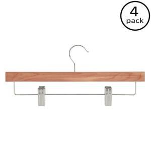 Honey Can Do Cedar Skirt and Pant Hanger with Clips (4 Pack) HNG 01535