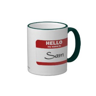 Hello My Name Is Sam (Red) Mug