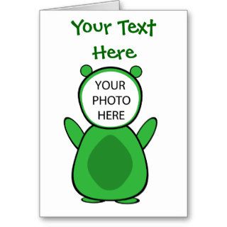 Cute Cartoon Frog Template Card