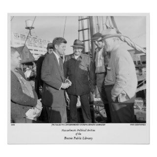 JFK talks to longshoremen during Senate campaign Print