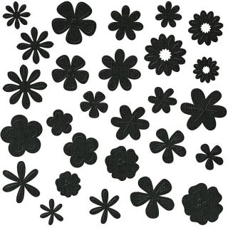 Bazzill Flower Pot Flowers 'Black Tie' Die Cuts (Pack of 108) Bazzill Paper Die Cuts