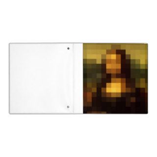 Pixelated Mona Lisa 3 Binders