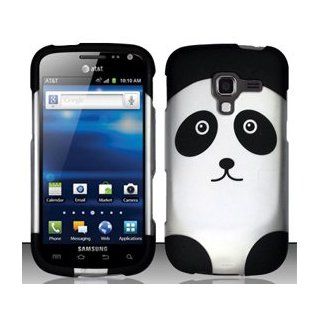 4 Items Combo For Samsung Exhilarate i577 (AT&T) Panda Bear Design Snap On Hard Case Protector Cover + Car Charger + Free Stylus Pen + Free 3.5mm Stereo Earphone Headsets Cell Phones & Accessories