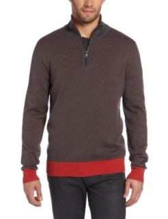 Calvin Klein Jeans Men's 1/4 Zip Sweater, Thunder Grey, Small at  Mens Clothing store