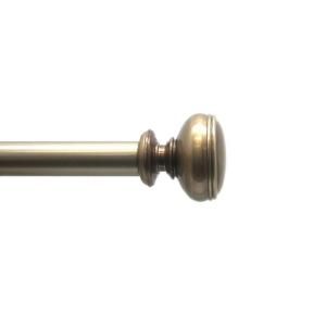 Home Decorators Collection 72 in.   144 in. Brushed Brass 1 in. Doornknob Rod Set 29 3210 85