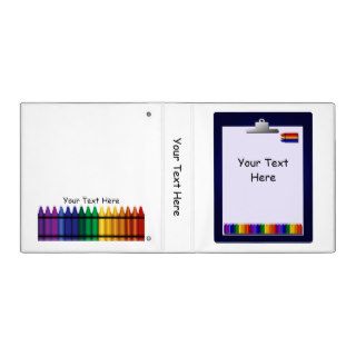 Teacher Crayons Clipboard Binder
