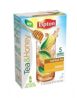 Lipton To Go Stix Iced Black Tea Mix, Tea and Honey, Lemon, 10Count (Pack of 12)  Lipton Lemon Go Sticks  Grocery & Gourmet Food