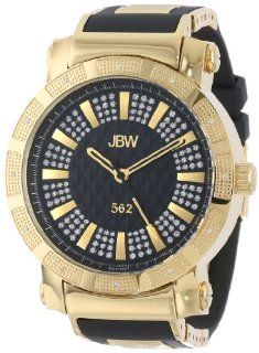JBW Men's JB 6225 J "562" Pave Dial Diamond Black Rubber Band Watch JBW Watches