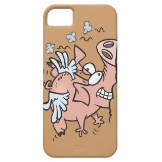 funny crash landing flying pig cartoon iPhone 5 covers