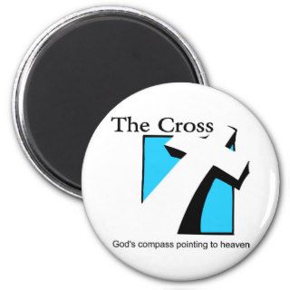 The Cross, God's compass pointing to heaven gift Magnets