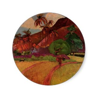 Paul Gauguin's Tahitian Landscape (1893) Sticker
