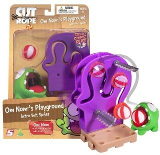 Om Nom's Playground   Intro Set Spikes   Cut The Rope ~2" Mini Figure Playset Toys & Games