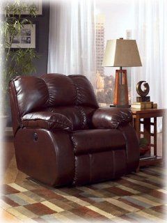 Red Brown Contemporary Living Room Rocker Recliner With Power  