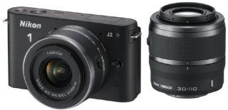 Nikon J2 10.1 MP HD Digital Camera with 10 30mm and 30 110mm VR Lenses (Black)  Slr Digital Cameras  Camera & Photo