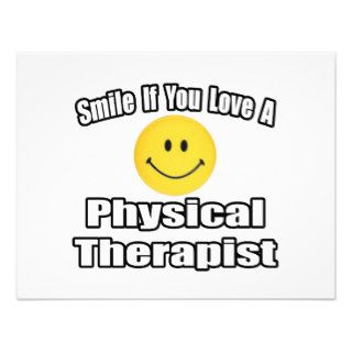 Smile If You Love A Physical Therapist Custom Announcements