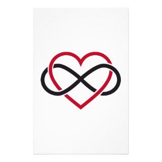 Infinity heart, never ending love stationery paper