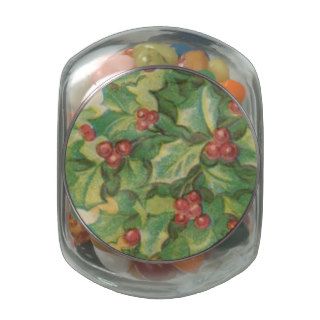 Vintage Christmas Decorations Jelly Belly Candy Jar