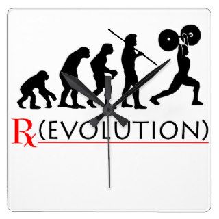 RX   Evolution Chart "Elite Fitness" Wall Clock
