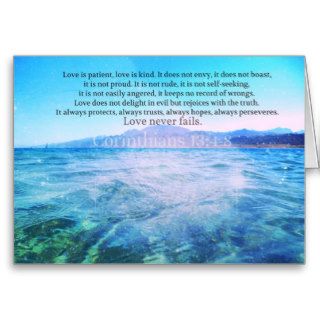 Love Is Patient, Love Is Kind' Bible Verse Greeting Cards