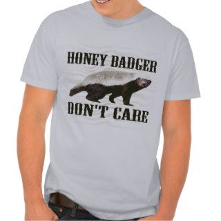 Cool Honey Badger Graphic, Honey Badger Don't Care Tshirts