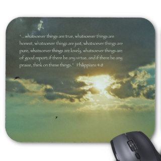 Think on These Things Scripture Mousepad