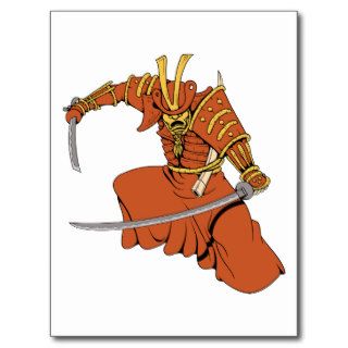 Samurai 6 ~ Ninjas Martial Arts Warrior Fantasy Ar Post Card