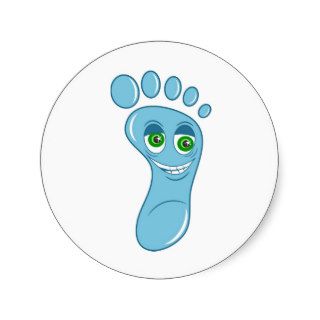 Footprint Round Sticker