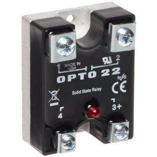 Opto 22 240Di10 DC Control Solid State Relay with LED Indicator, 240 VAC, 10 Amp, 4000 V Optical Isolation, 1/2 Cycle Maximum Turn On/Off Time, 25   65 Hz Operating Frequency Electronic Relays