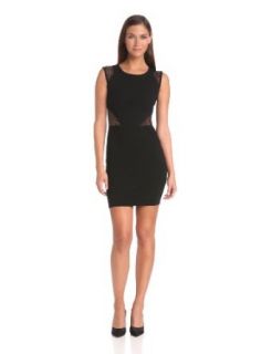 French Connection Women's Vienna Lace Jersey, Black, 6