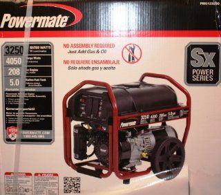 Powermate 3250 Watt Manual Start Portable Generator PM0123250 with Wheel Kit Patio, Lawn & Garden