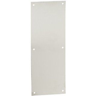 Rockwood 70E.32D Stainless Steel Standard Push Plate, Four Beveled Edges, 16" Height x 6" Width x 0.050" Thick, Satin Finish Industrial Hardware