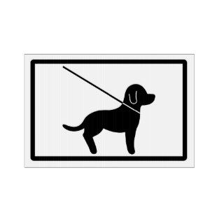 Black And White Dog On Leash Silhouette Lawn Sign