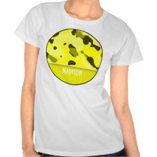 Electric Yellow Camo; Personalized T Shirts