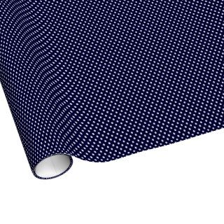 Navy Blue White Polka Dot Pattern Gift Wrap