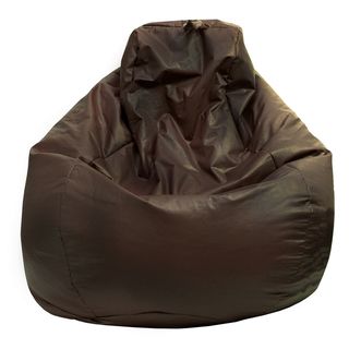 Gold Medal Walnut Leather Look Large Tear Drop Bean Bag Gold Medal Bean & Lounge Bags
