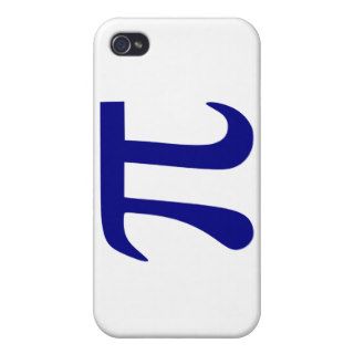 Navy Blue Pi Symbol iPhone 4/4S Covers