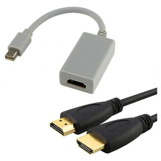 BasAcc 6 foot Cable/ HDMI Adapter for Apple MacBook Pro BasAcc A/V Cables