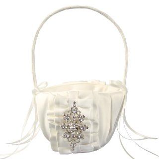 Ivy Lane Design Wedding Accessories Isabella Flower Girl Basket, Ivory Home & Kitchen