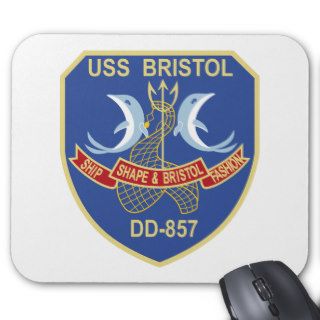 DD 857 USS BRISTOL Destroyer Ship Military Patch Mousepads
