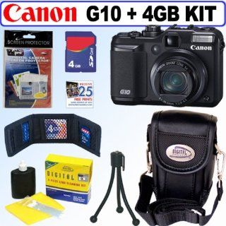 Canon Powershot G10 14.7MP Digital Camera + 4GB Accessory Kit  Point And Shoot Digital Camera Bundles  Camera & Photo